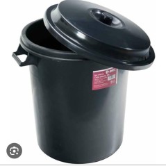 poubelle de maison, noir 95 litres