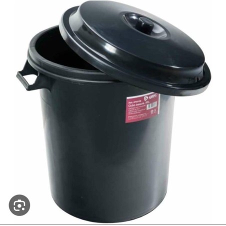 poubelle de maison, noir 95 litres