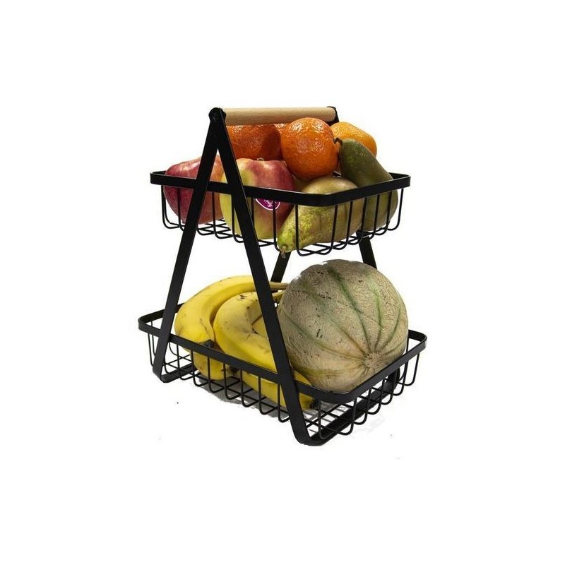 Corbeille à fruits à 2 étages - pour fruits ou légumes