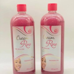 Pack de 2 bouteilles de Gel de douche Crème rose