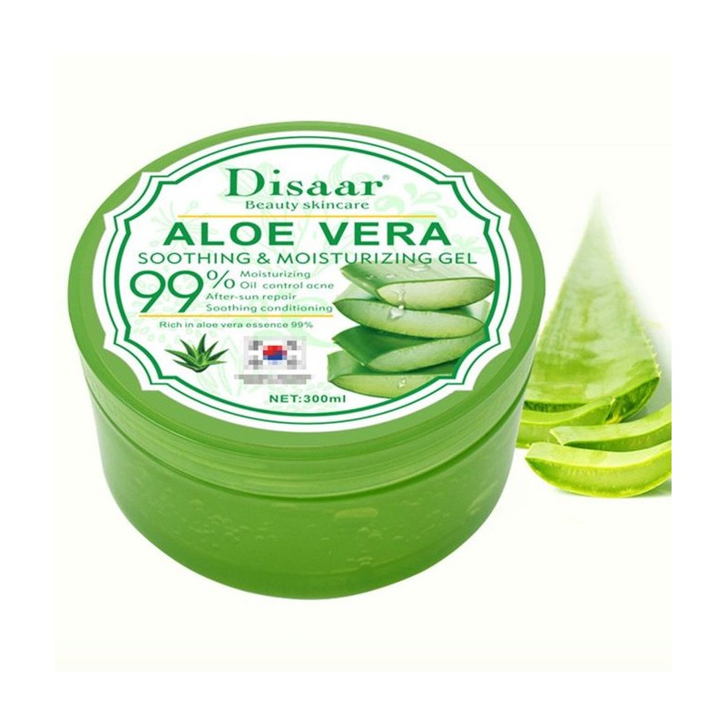 Disaar Aloe Vera - Gel Anti-soleil, Anti-âge hydratant, Anti-rides, Acné - Crème Visage, Corps