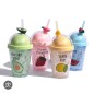 Tasse de glace aux fruits créative pour enfants, Tasse a paille pour boisson fraiche d'été.