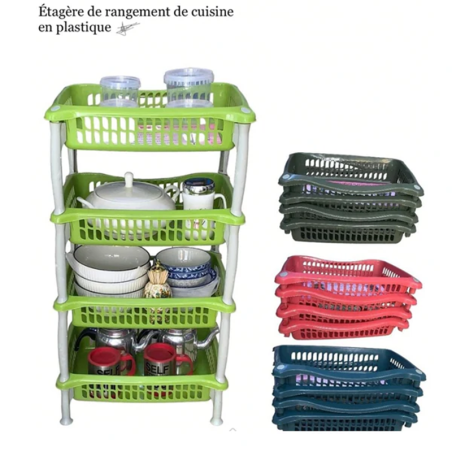 Étagère de rangement cuisine en plastique 43X31X83 cm