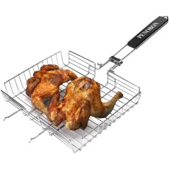 rillage de Cuisson Double pour Barbecue - 27 x 36 cm