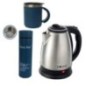 Pack Bouilloire Electrique 2L – 1500w + Thermos Nice Day 0.45L Bleu + Tasse Thermos bleu